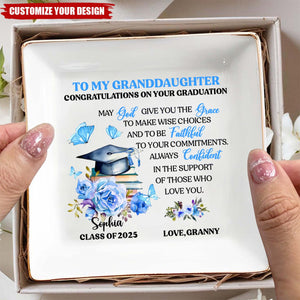 Congratulations On Your Graduation - Personalized Jewelry Dish