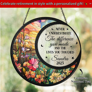 Retirement Decor Gift - Personalized Window Hanging Suncatcher