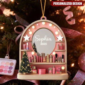 Personalized Cosmetics Makeup Artist Christmas Ornament
