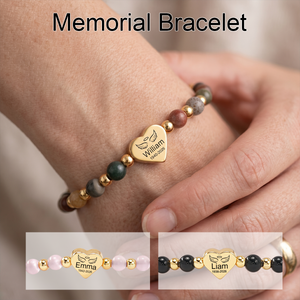 Custom Memorial Bracelet, Adjustable Jewelry Gift For Women Men
