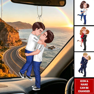 Custom LGBTQ Love Car Ornament β Personalized Romantic Gift For LGBTQ Partners
