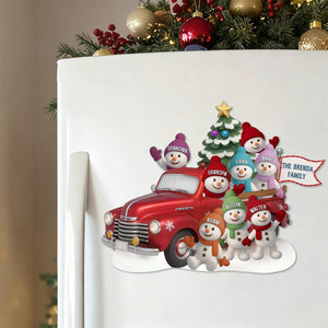 Grandparent's Little Snowman - Personalized Christmas Decal