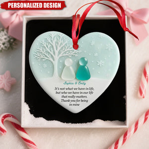 Best Friend Christmas Gift - Personalized Friendship Sea Ceramic Ornament