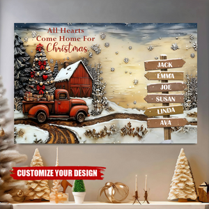 It's The Most Wonderful Time Of The Year - Personalized Family Canvas And Poster