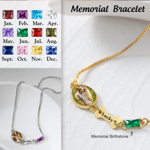 Personalized Pet Photo Charm Memorial Bracelet
