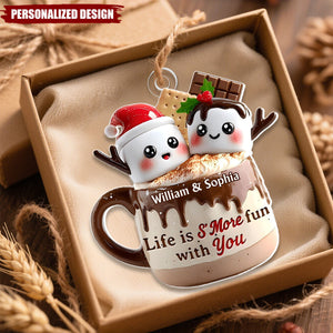 Sweet Christmas S’more Love - Personalized Acrylic Ornament