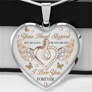 I Love You Forever Heart Memorial Necklace