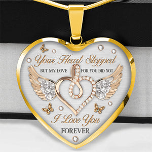 I Love You Forever Heart Memorial Necklace