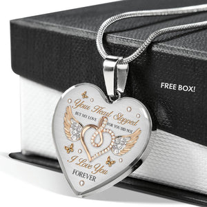 I Love You Forever Heart Memorial Necklace