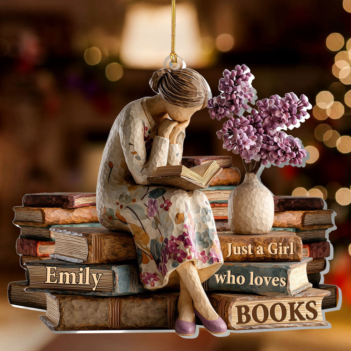 Just A Girl Who Loves Books - Personalized Acrylic Ornament