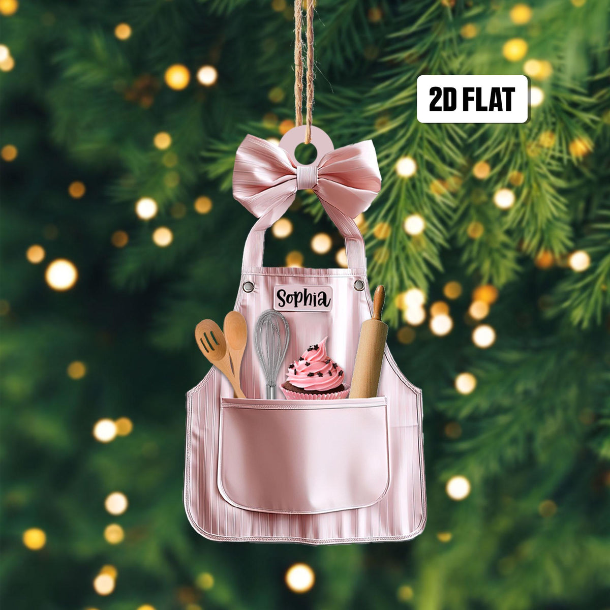 Personalized Cooking Baking Apron Christmas Ornament, Baking Lover Gift