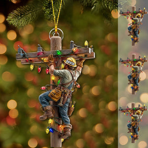 Keeping the Lights On - Personalized Lineman Ornament