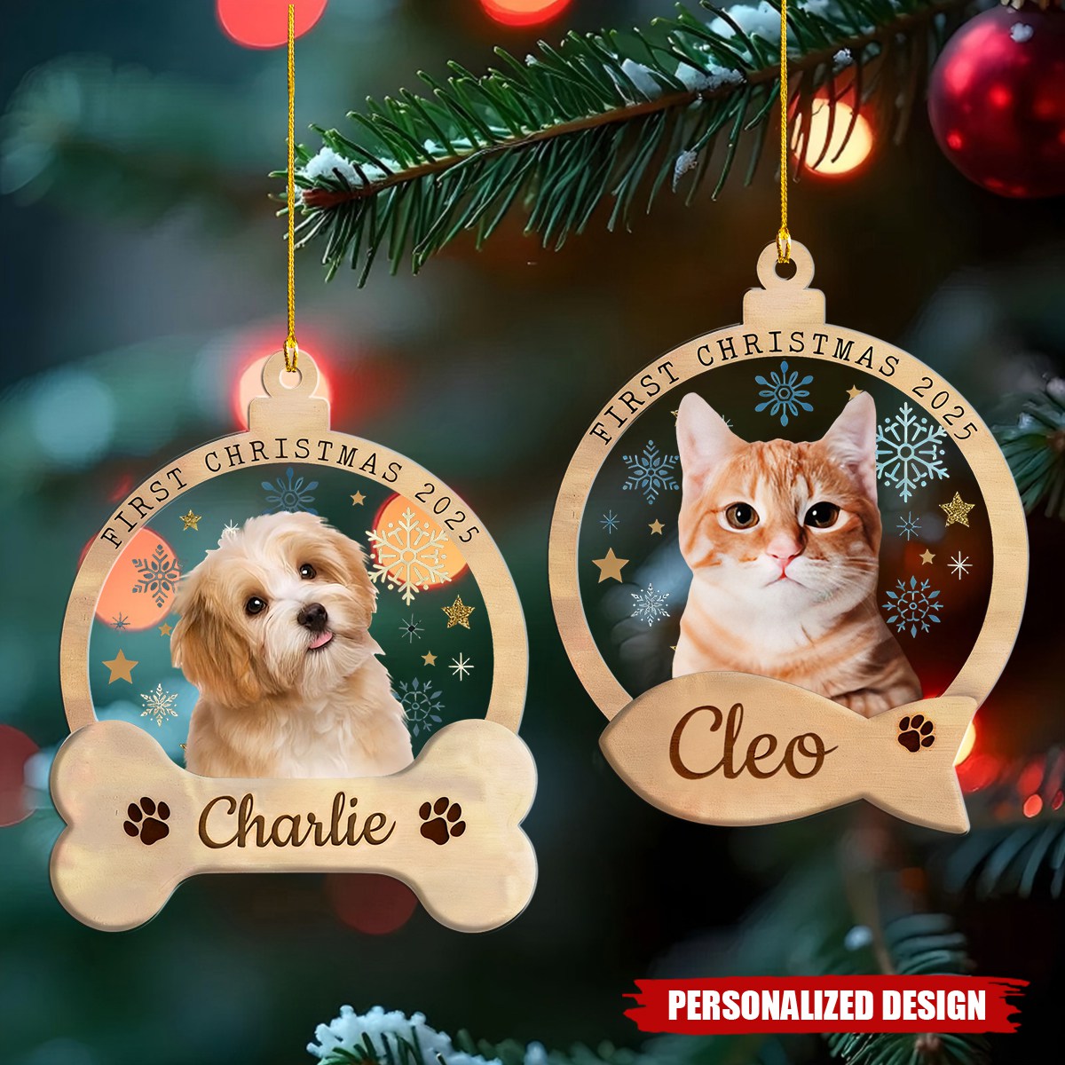 Personalized Pet First Christmas Ornament