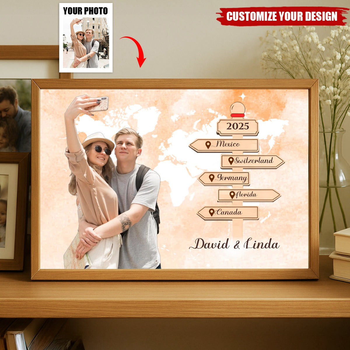 Personalized Custom Photo Poster I Need You Travel Adventure Together For Couple