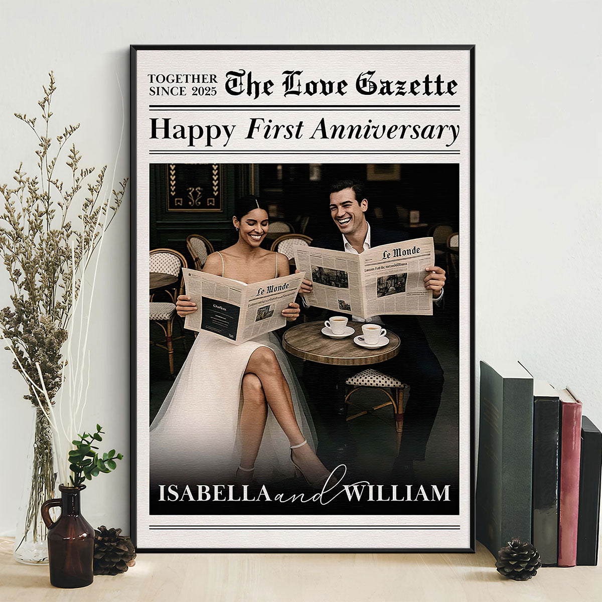 Custom Couple Photo The Love Times - Personalized Customized Canvas