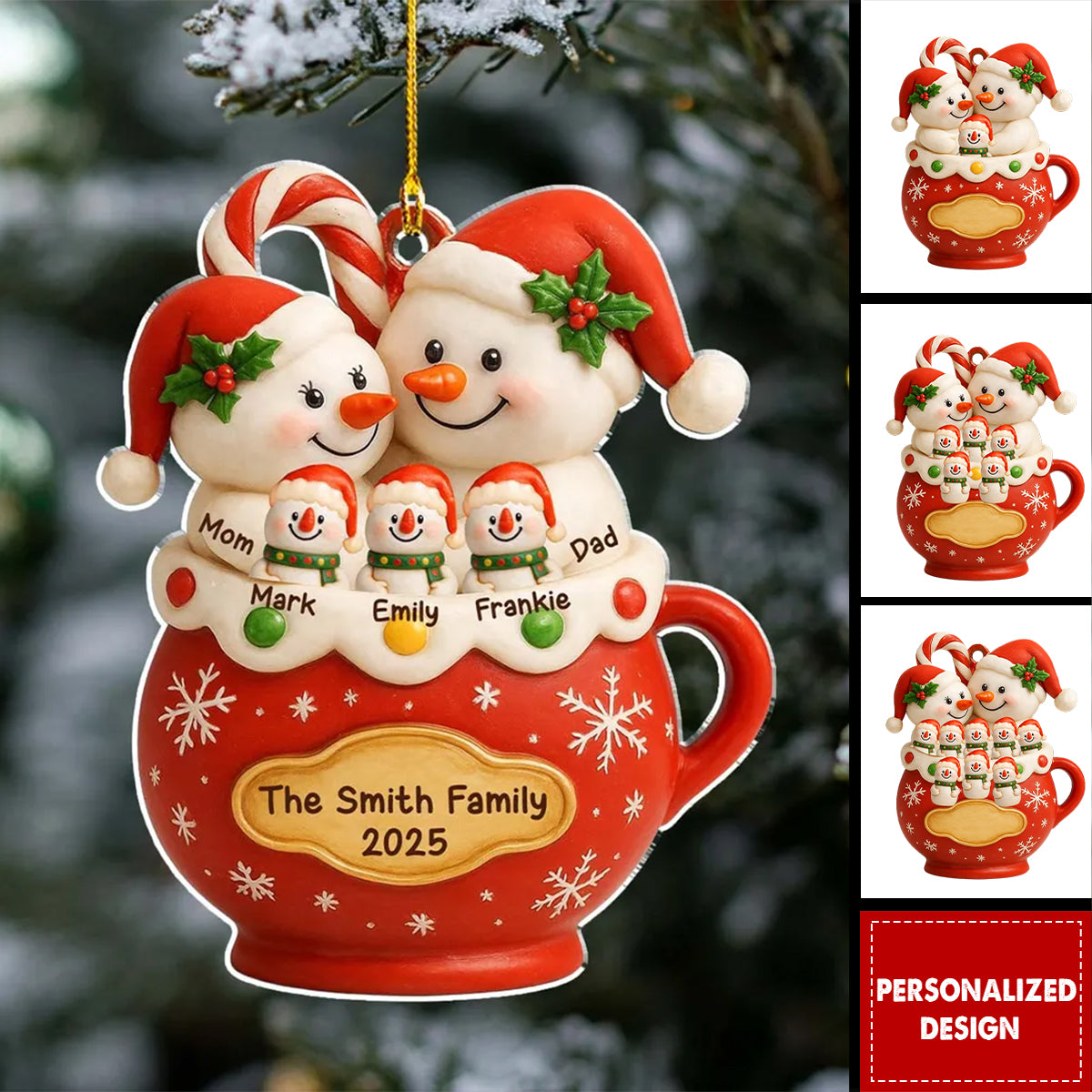 The Year We Became Happy Family - Personalized Custom Acrylic Ornament