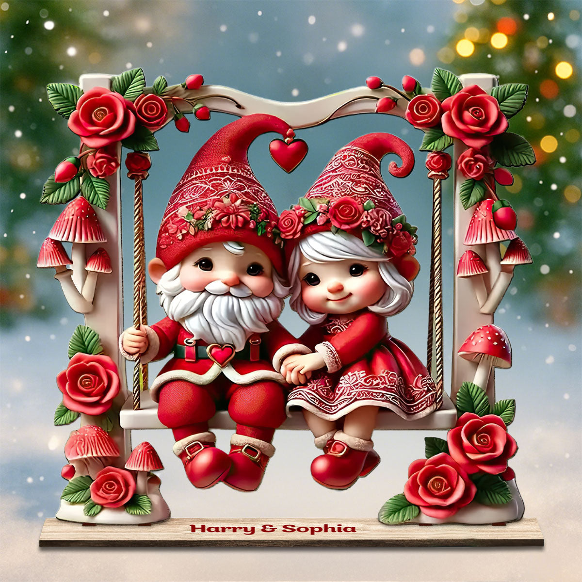 Lovely Couple - Personalized 1 Layered Big Freestanding