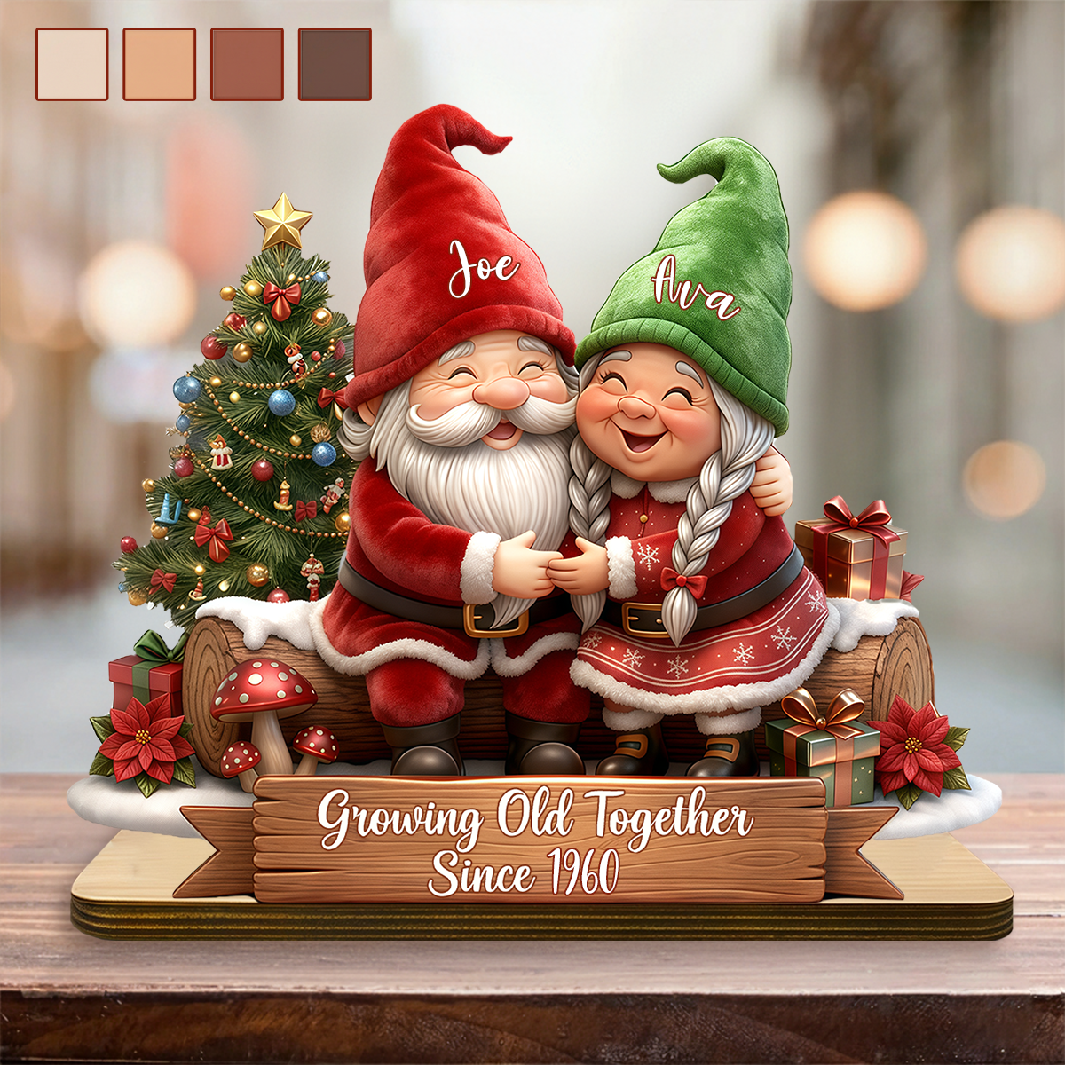 Personalized Couple Christmas Plaque, Custom Anniversary Gift