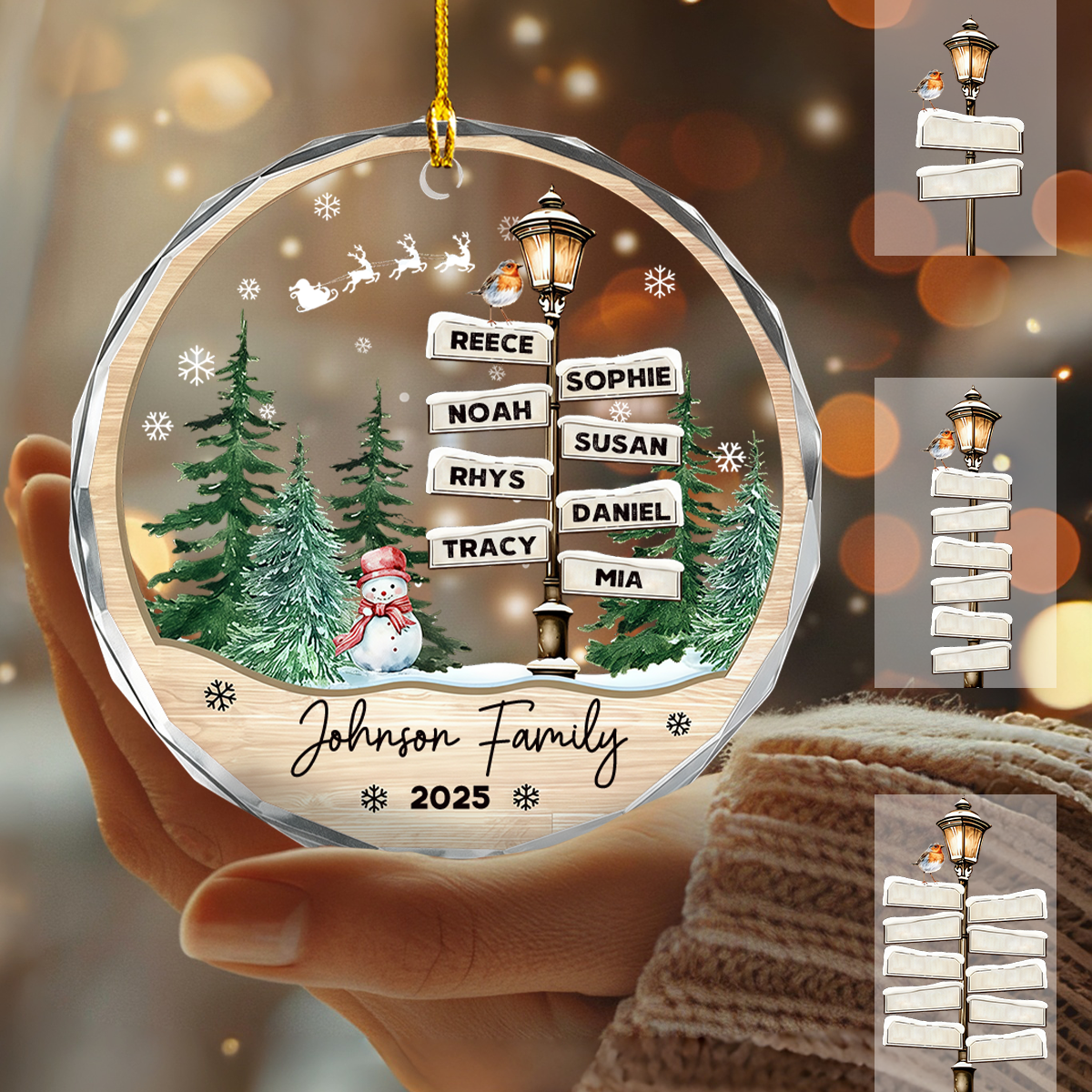 Hadouki Personalized Family Names Christmas Ornament - hadouk