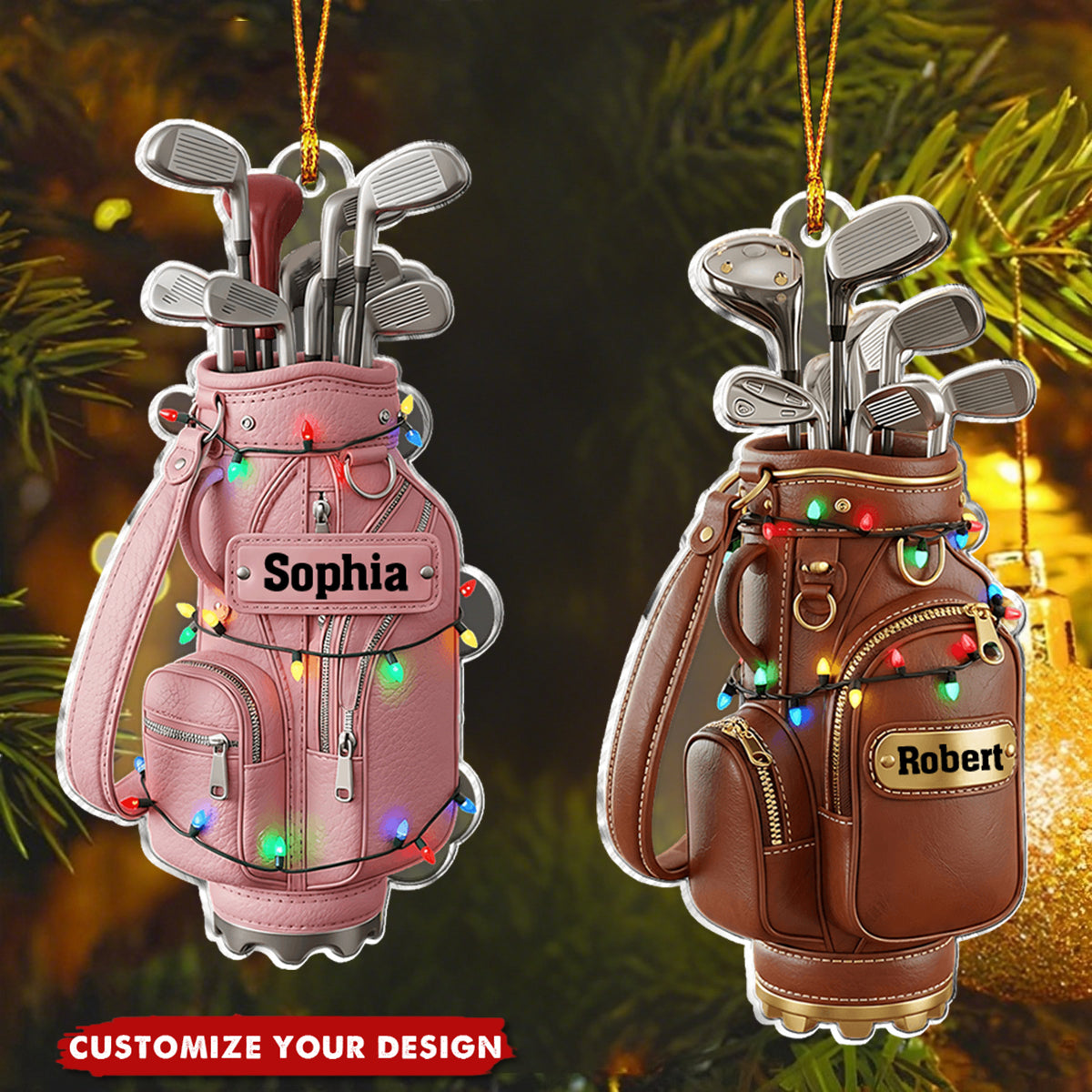 Personalized Golf Ornament, Gift For Golf Lovers