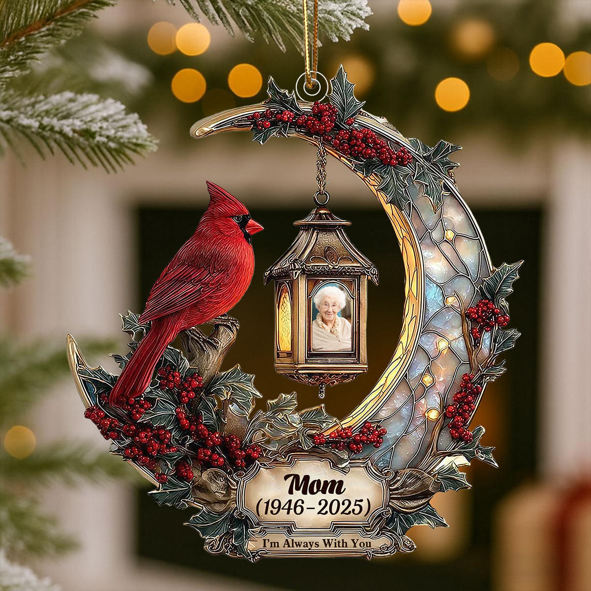 Hadouki I Am Always With You - Cardinal Memorial Custom Ornament - hadouk