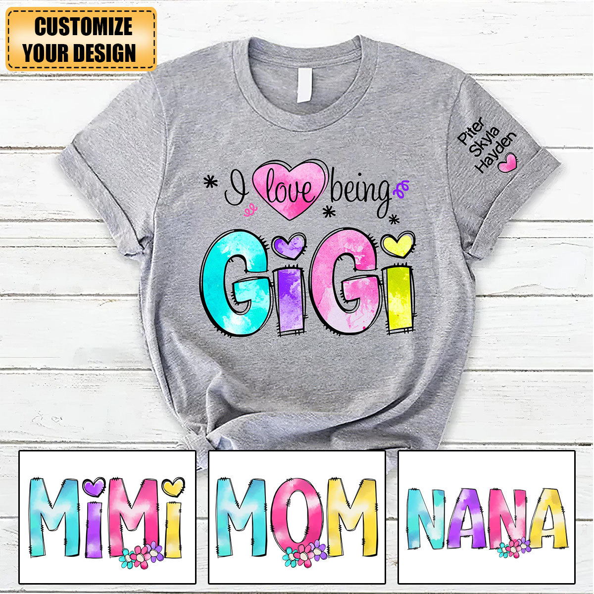Love My Grandbabies - Family Personalized Custom Unisex T-shirt