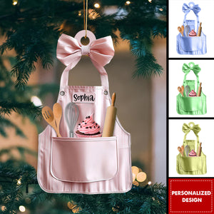 Personalized Cooking Baking Apron Christmas Ornament, Baking Lover Gift