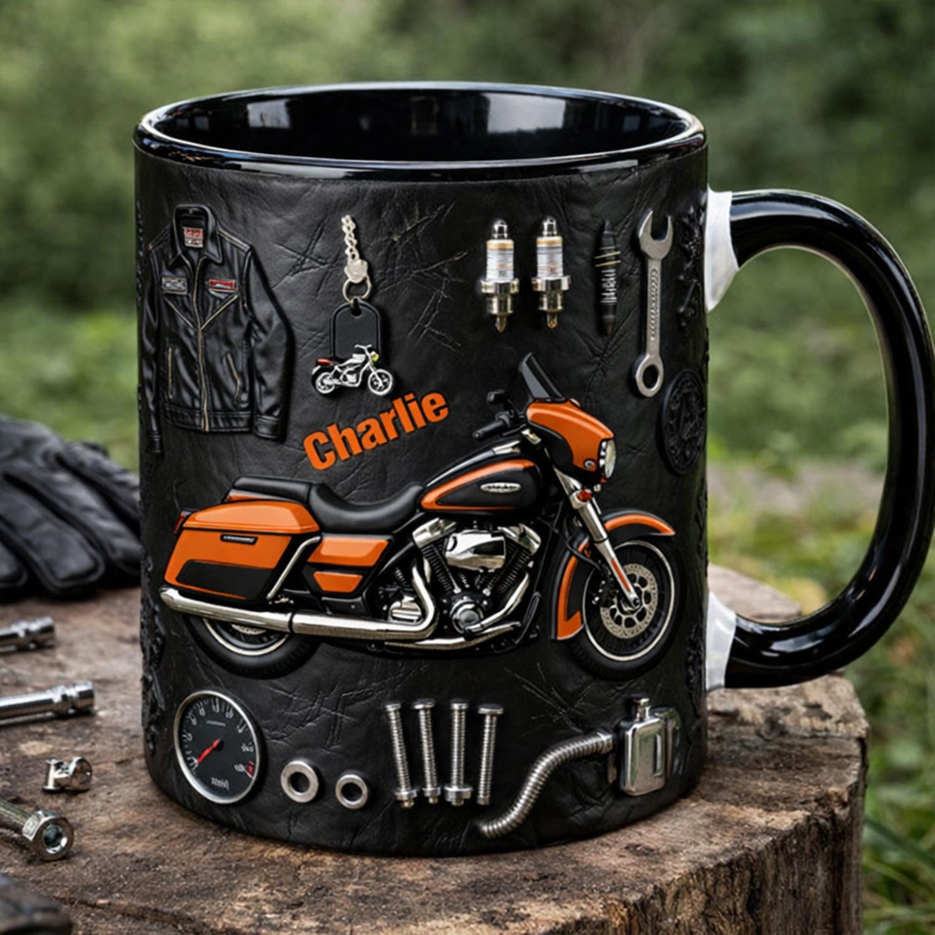 Motorcycle Personalized Biker Accent Mug
