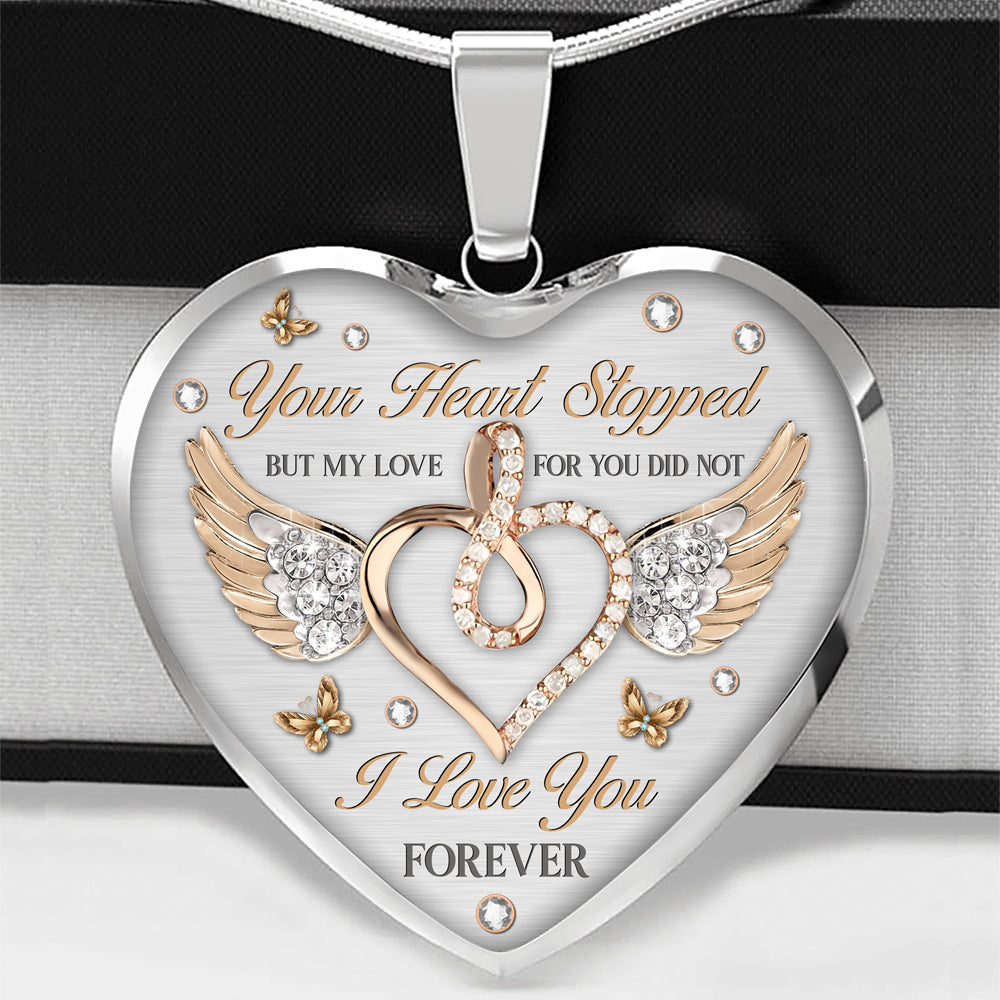 I Love You Forever Heart Memorial Necklace