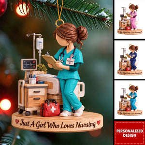 Personalized Nurse Christmas Ornament, RN Nursing Student Graduation Gift